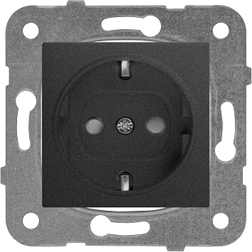 Viko Novella Smoked Ground Socket Anti-Collision Child Protected Mechanism+Button Cover Quick Connect Anti-Collision Child Protected