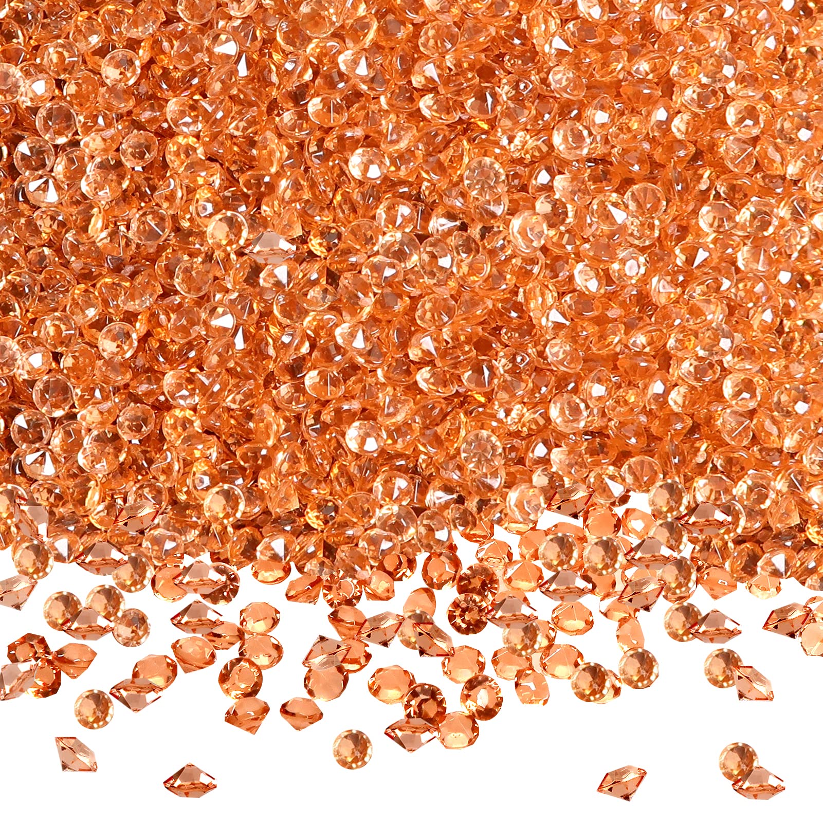 TOAOB 5000pcs 3mm Acrylic Diamond Wedding Table Scatter Crystals Rose Gold Tone for Table Wedding Decorations Bridal Shower Decorations Vase Beads Crystals