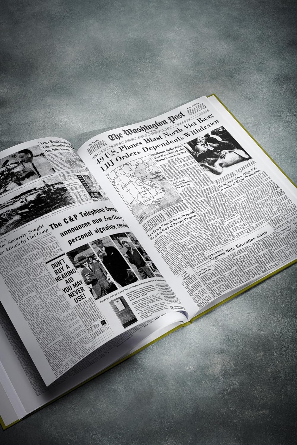 Signature gifts Personalized War Newspaper History Book - War Keepsake Educational Gift Told Through Newspaper Coverage - Add a Gift Message and Gold Embossed Name