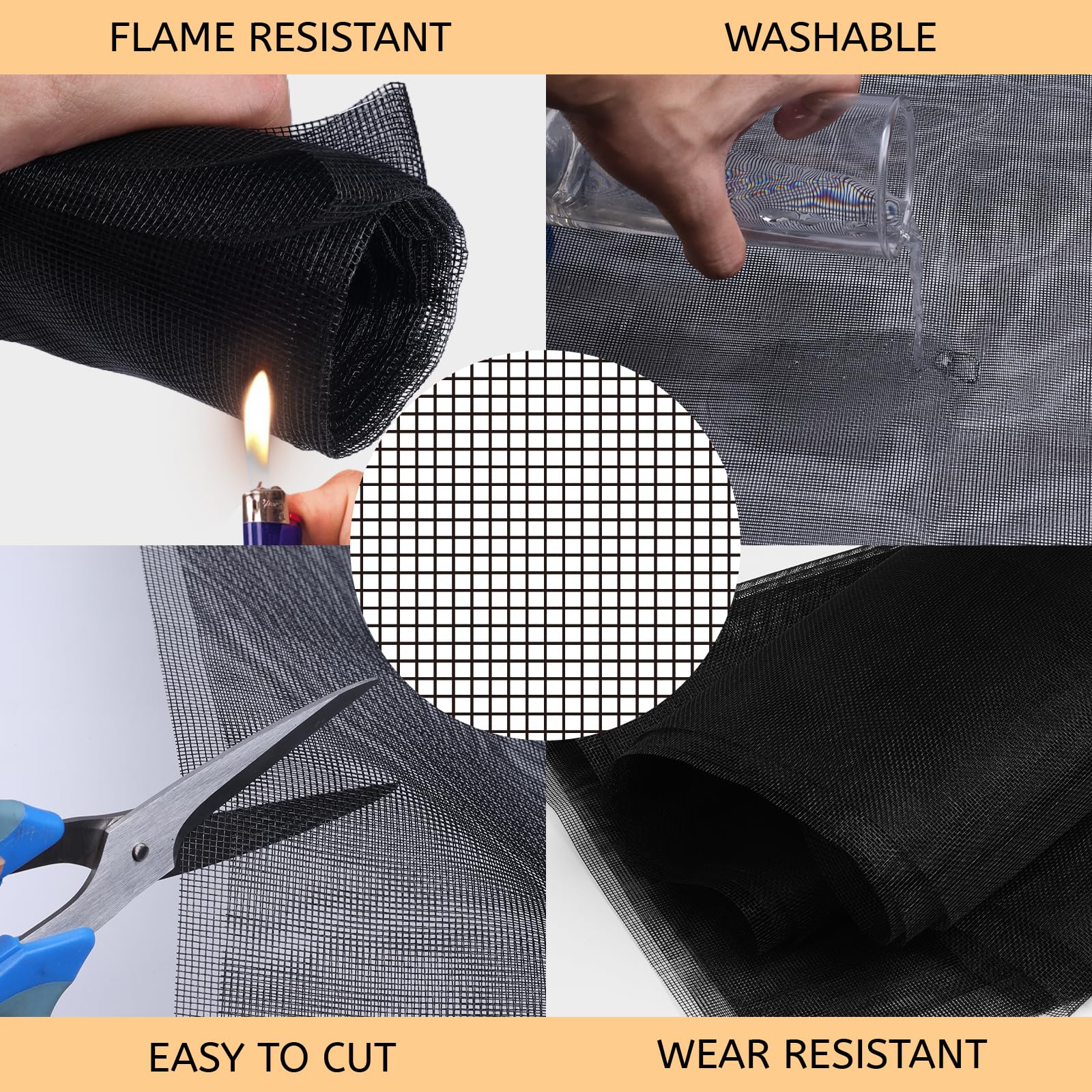 Adjustable Fly Screen Mesh 1.2m X 2.5m - DIY Window & Door Insect ...