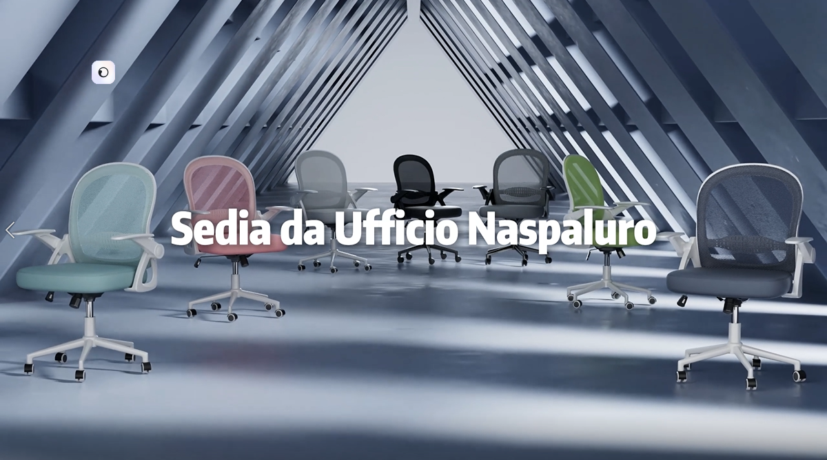 Sedia da ufficio in rete con seduta ergonomica da scrivania con anello regolabile, schienale medio, girevole per tavolo da bar in altezza (nero