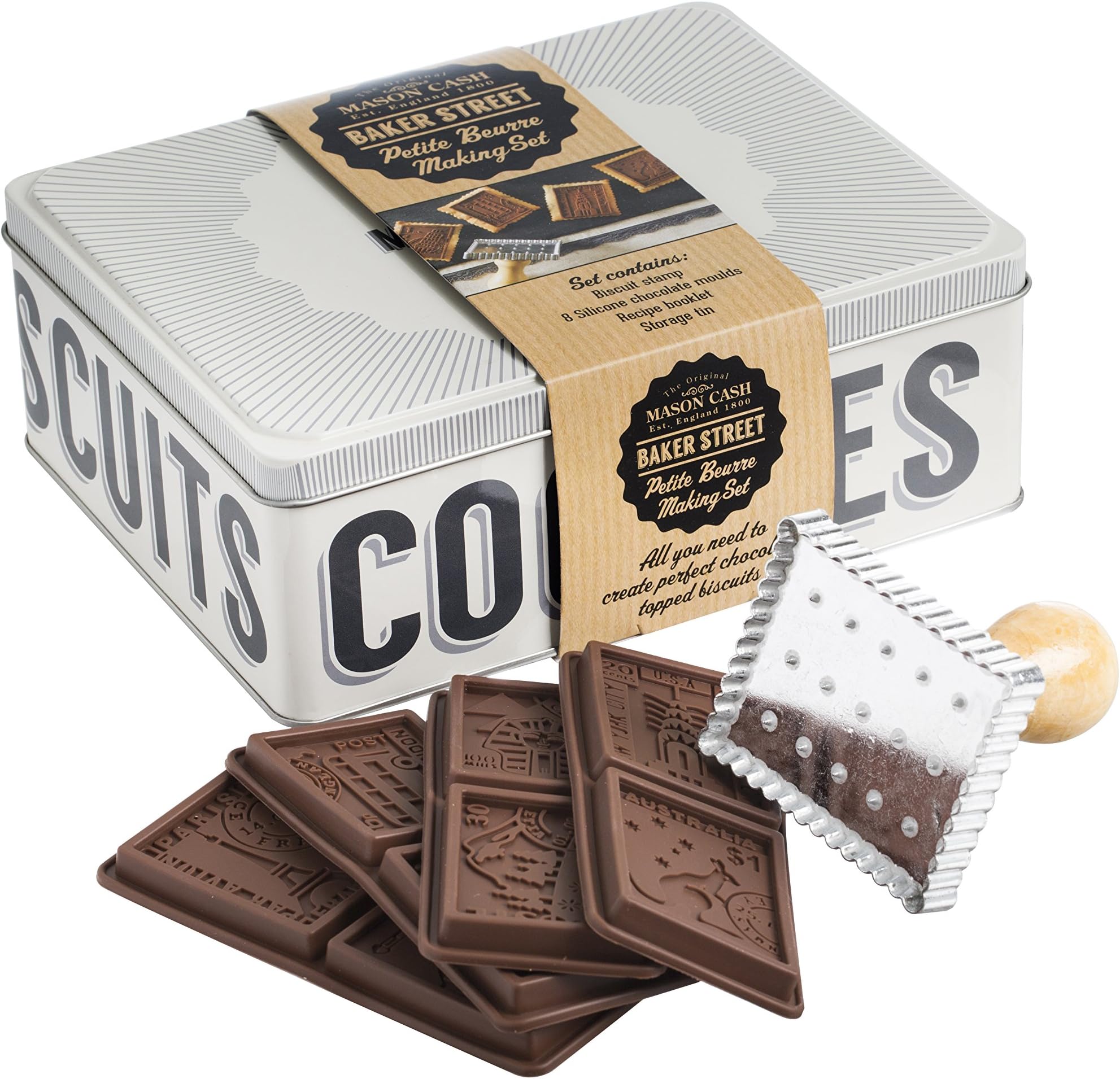 Mason Cash Baker Lane Petit Beurre Set in a Tin, Multi-Colour, 20 x 16 x 7 cm
