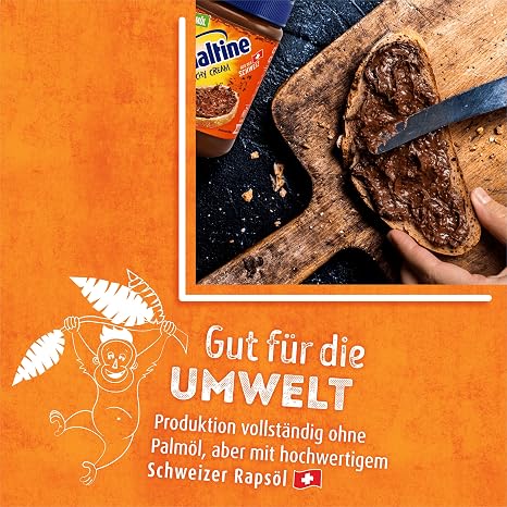 Ovomaltine Crunchy Cream Bread Spread - Unique Crunchy Chocolate Cream without Palm Oil - Sweet Spread with Crunchy Ovomaltine Pieces - Made in Switzerland (1 x 380 g)