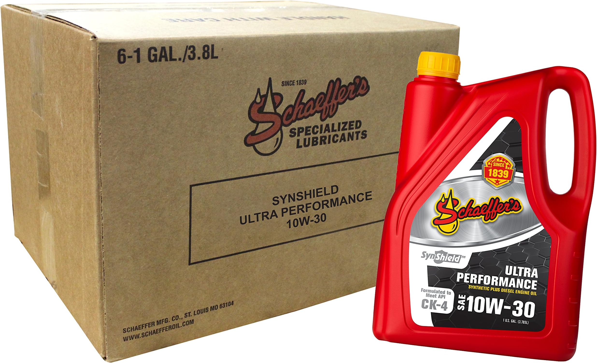 0722-006 SynShield Ultra Performance Diesel Engine Oil 10W-30, 1-Gallon Bottle (Pack of 6)