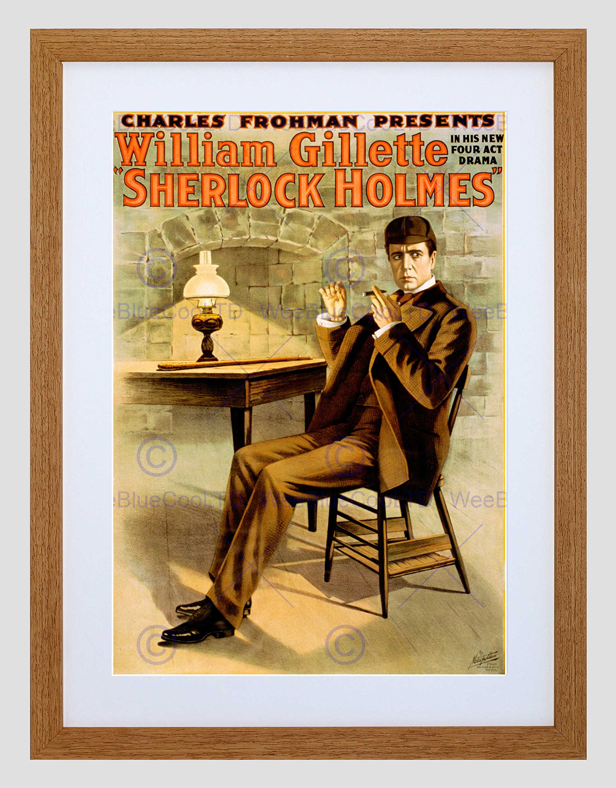 Wee Blue Coo Theatre Stage Play Sherlock Holmes Mystery Crime Drama Framed Wall Art Print