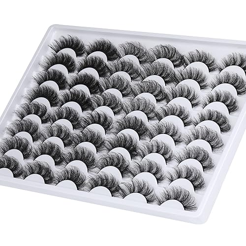 Miniatura 5 de Pestañas postizas 24 pares de pestañas de visón esponjosas de 078 pulgadas pestañas de visón sintético volumen grueso tira de rizo D pestañas de