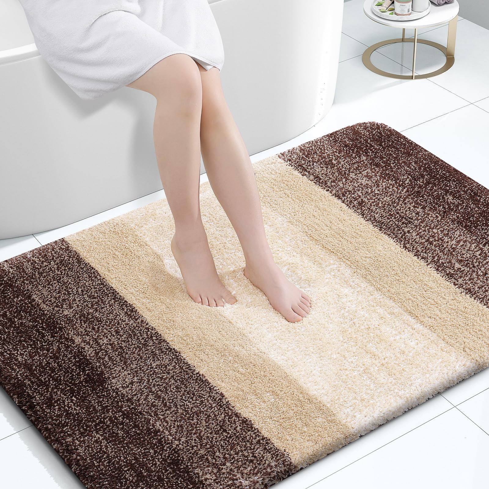 OLANLY Bathroom Rugs Mat 44x32, Extra Soft Absorbent Microfiber Bath Rugs, Rubber Backing, Quick Dry, Machine Washable Bath Mats for Bathroom Floor,