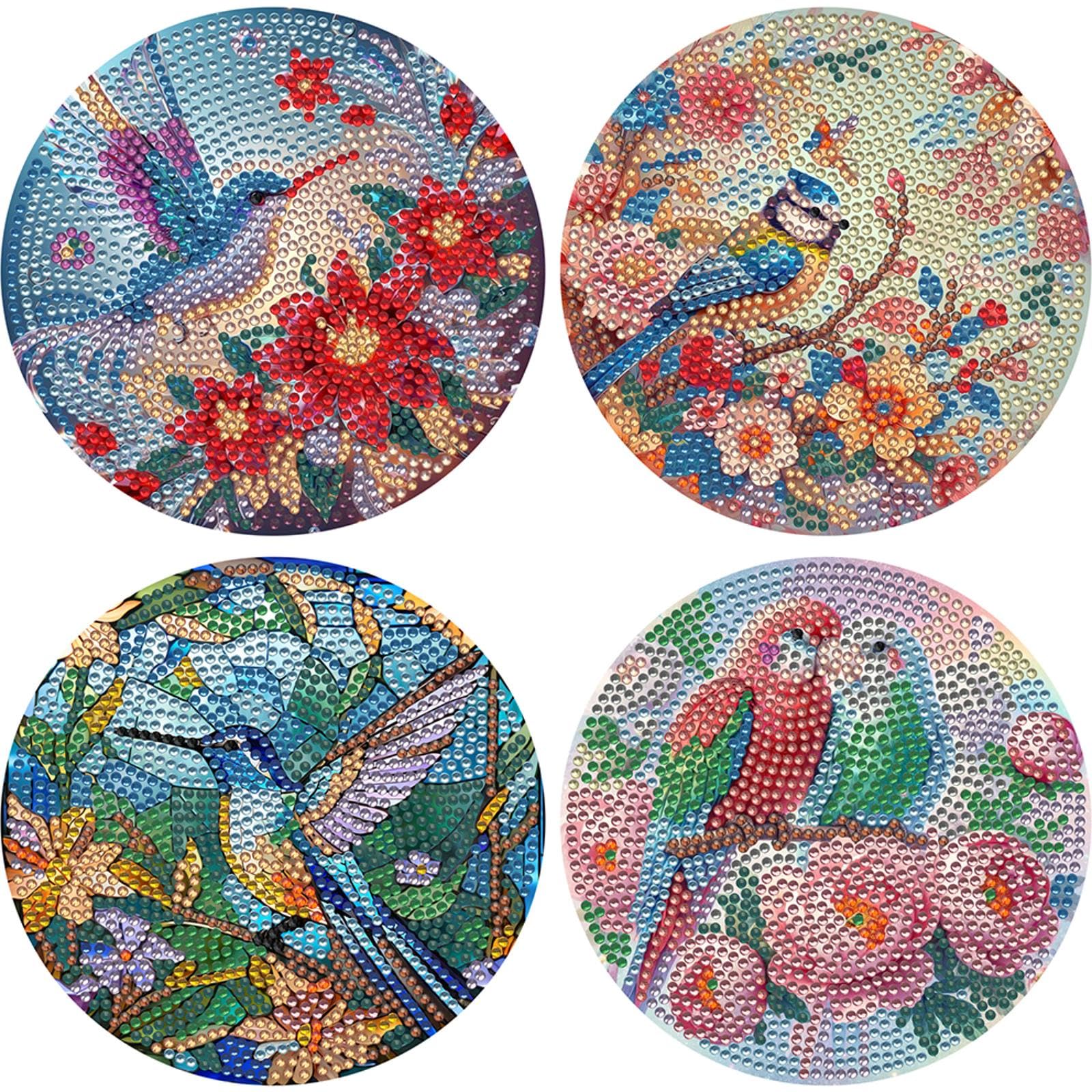 Poetrydraw C015 Diy Diamond Dot Kits Birds Placemats Projects For Beginners