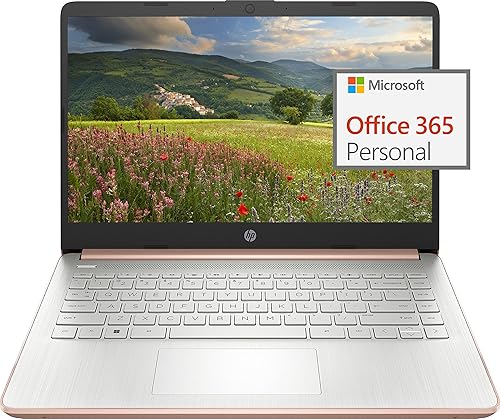 Miniatura 1 de HP Laptop ultraligera de 14 pulgadas para estudiantes y negocios, Intel Quad-Core N4120, 16 GB de RAM, 128 GB de almacenamiento (64 GB eMMC + 64 GB