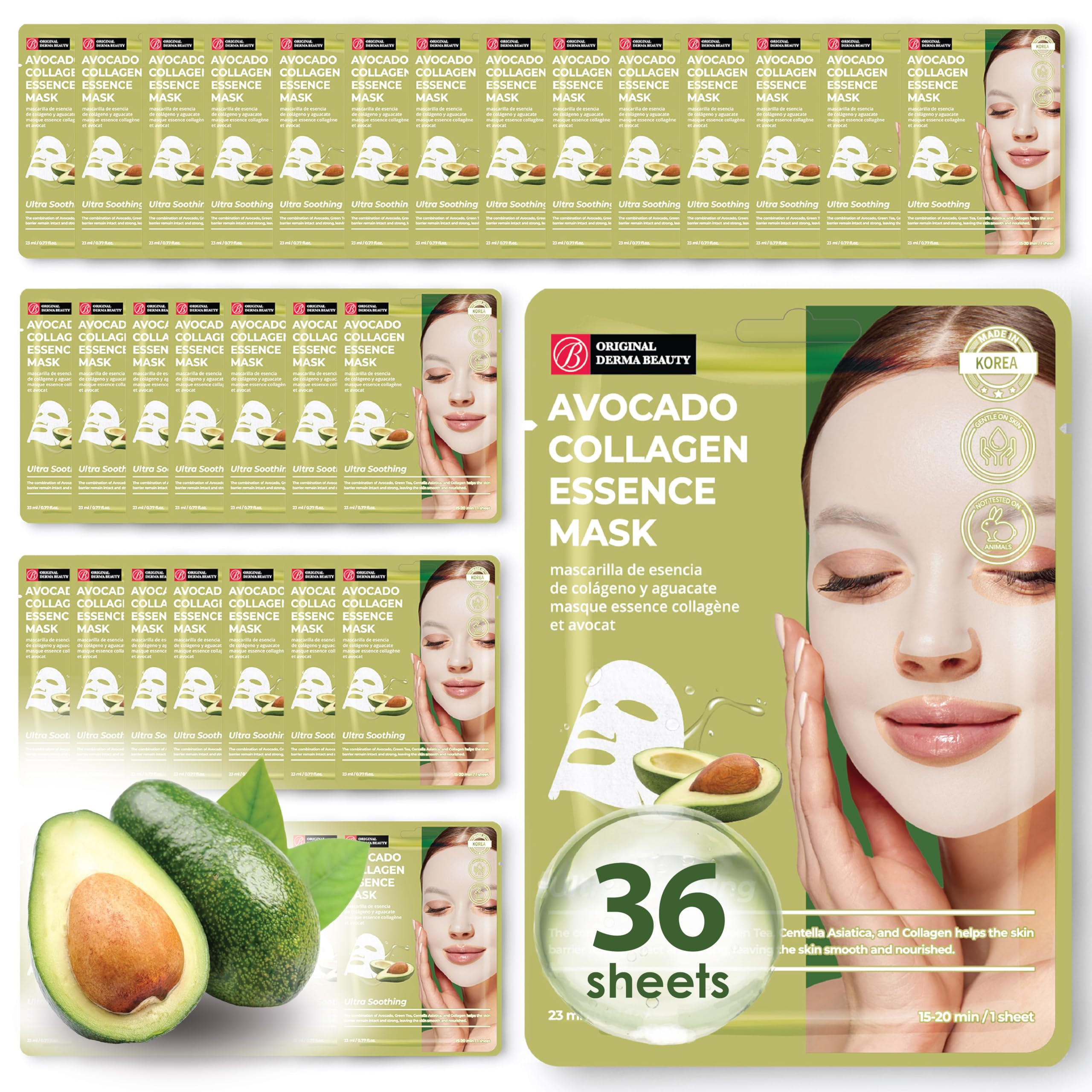 Amazon.com : Innerest Original Derma Beauty Collagen Face Masks 36