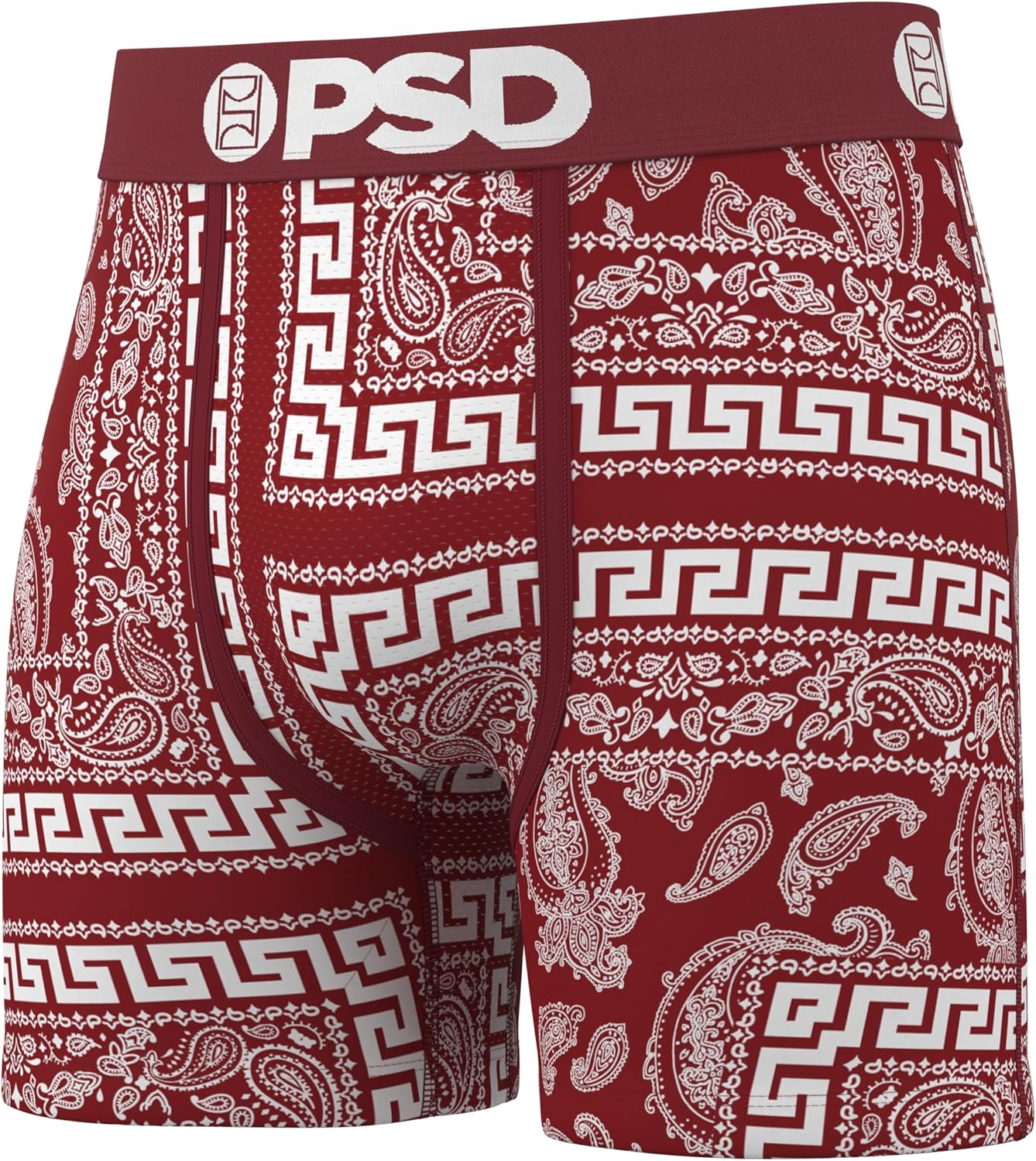PSD Underwear Mens Boxer Briefs - Paisley Print, Standard Length Packs and Singles, Soft & Breathable Boxer Briefs for Men - Image 2
