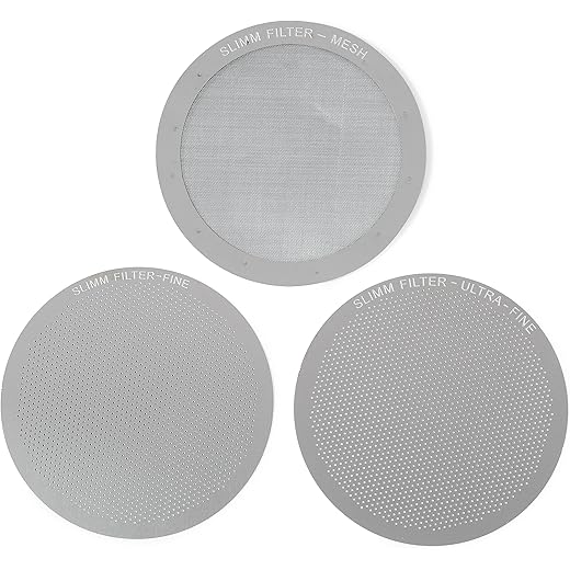 Set of 3 Barista Quality Reusable Metal Coffee Filters by Sl