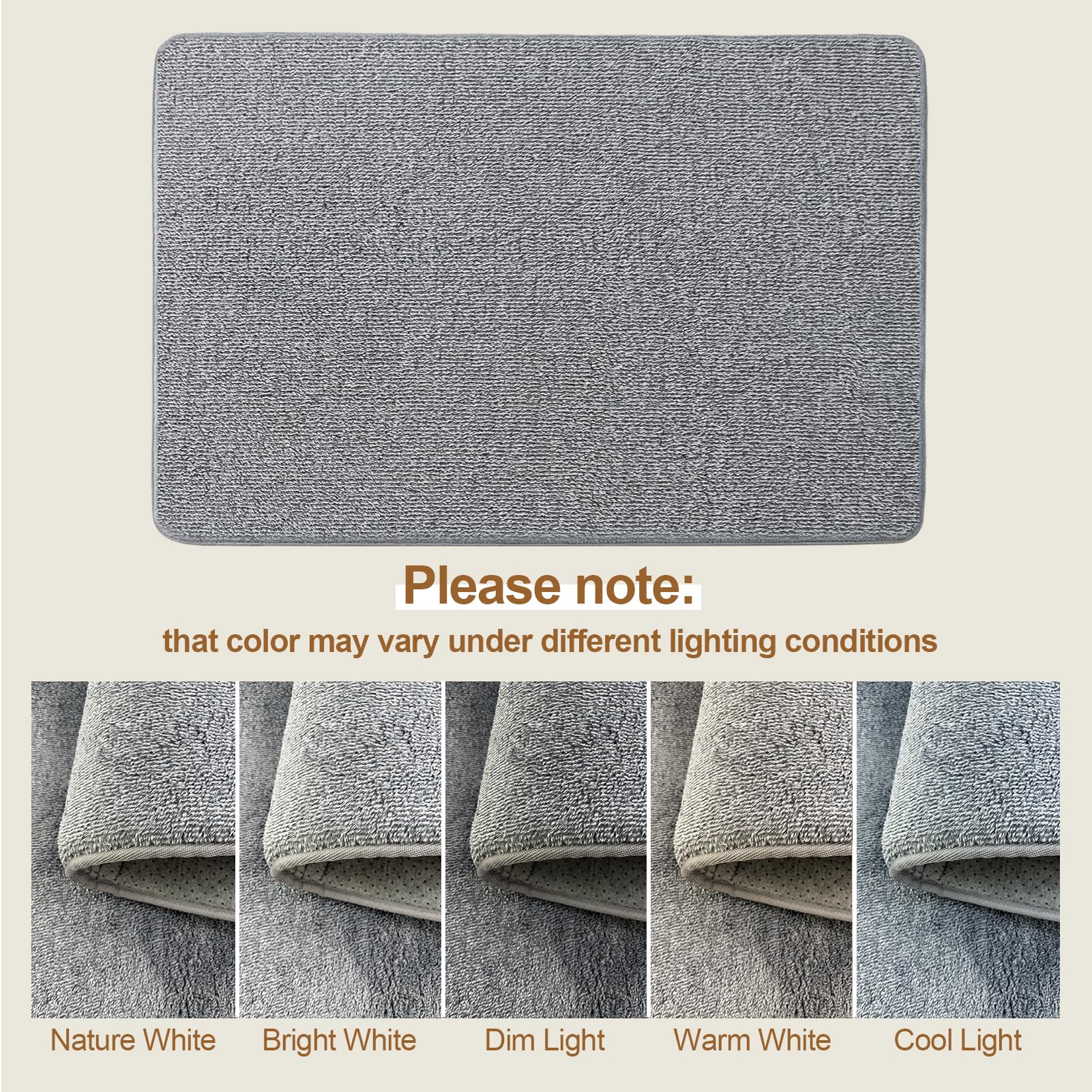VK·LIVING Tapis de qualité supérieure - 30 mm d'épaisseur - Éponge haute densité douce à poils moyens - Tapis antidérapant pour salon, chambre à coucher, chambre d'enfant, bureau - Gris - 120 x 170 cm