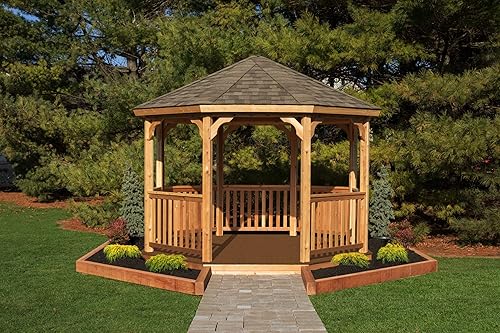 12′ Wood Octagon Gazebo Kit (with Floor)