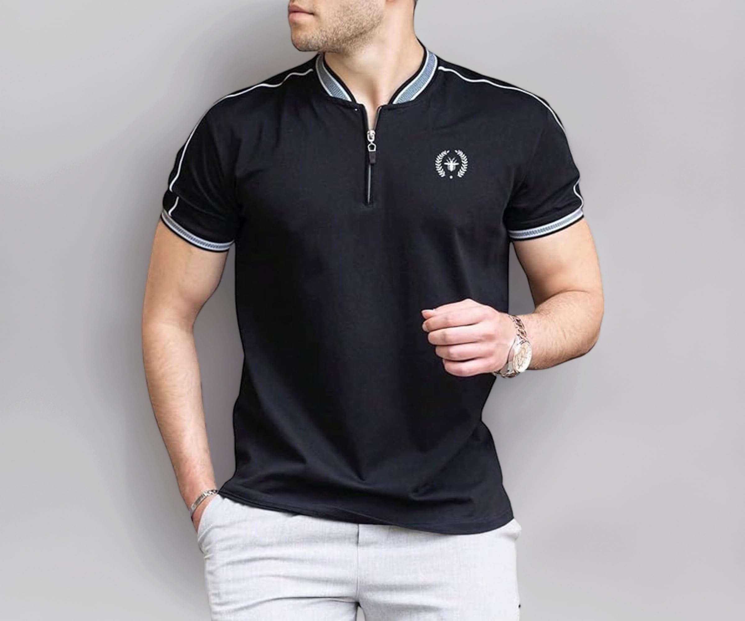 Men's Solid Cotton Rich Polo T Shirt | Collar Tshirts | Half Sleeves | Plain-Regular Fit (Available in Plus Size and Combo Pack of 2)