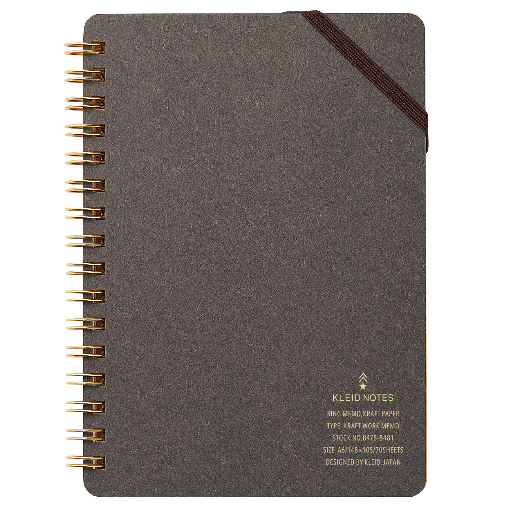 Amazon.co.jp: kleid メモ クラフトワークメモ A6 2mm方眼 チャコール