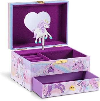 CRAZE Unicorn Music Box Childrens   Musical Jewellery Box for Girls with Rotating Unicorn Figurine, Secret Drawer & Melody   Gift Box for Girls