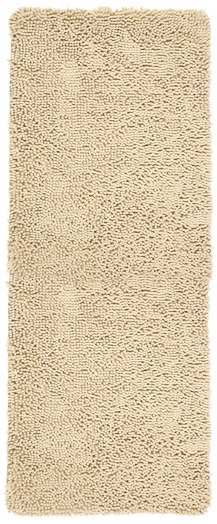 Lavish Home Memory Foam Shag Bath Mat 2-feet by 5-feet - Ivory