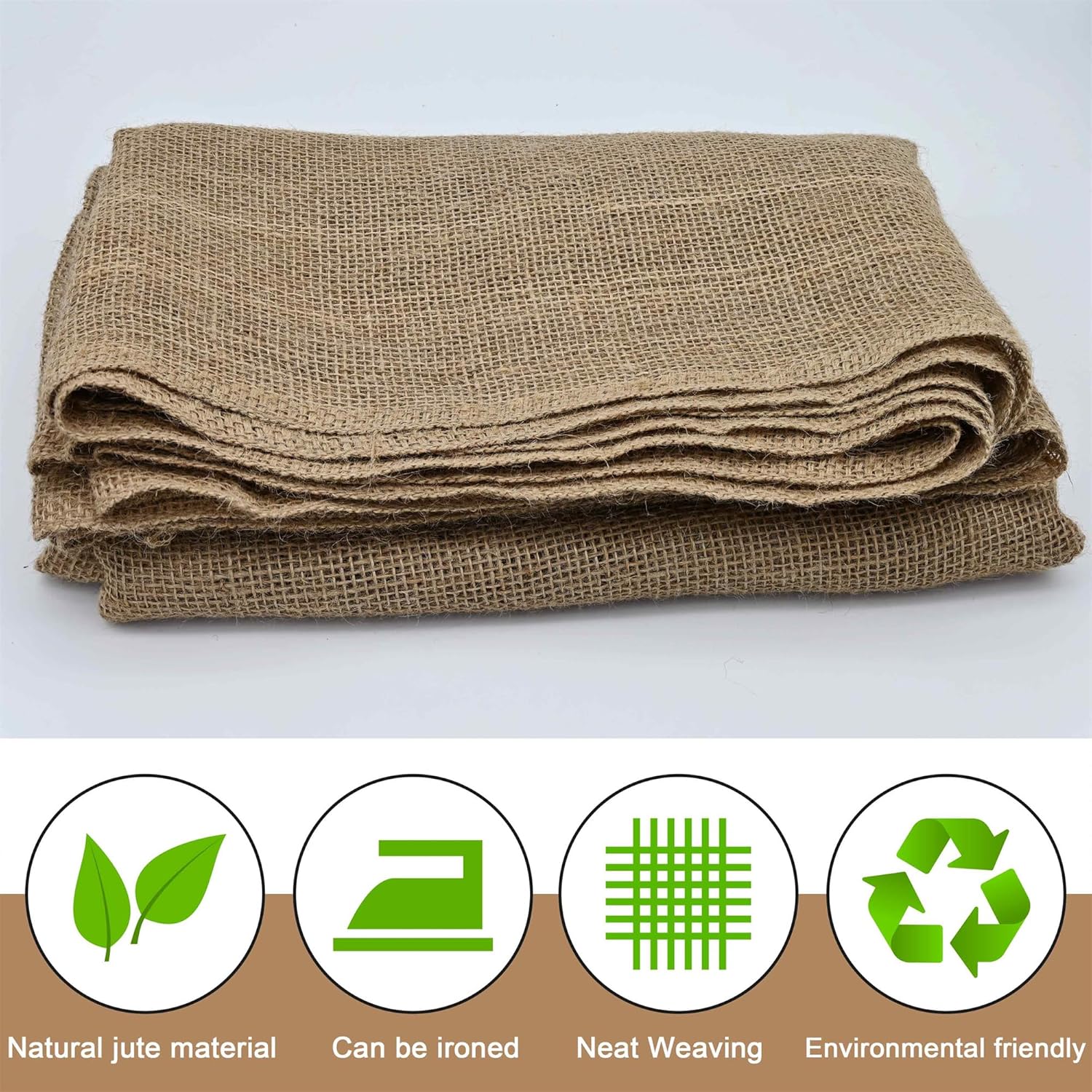 3 Pack 40" x15 Feet Natural Burlap Fabric,Multipurpose Burlap for Weed Barrier and Gardening,Jute Fiber for Decoration,Wedding Ceremony Aisle Runner,Outdoor Plant Care,Tree Wrap