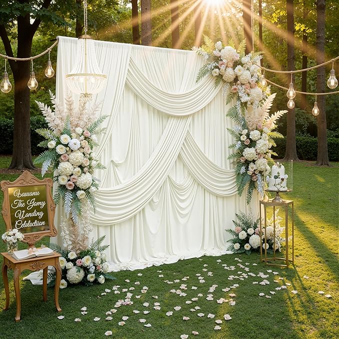 Fondo Cortina Marfil 10ft x 8ft para Fiestas y Fotografía miniatura 4