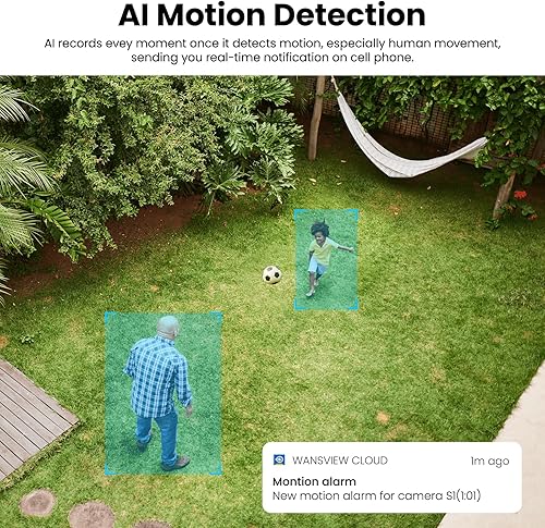 Miniatura 4 de Cámara solar 2K para exteriores, inalámbrica, WiFi de 2.4 GHz, para seguridad del hogar, alimentación continua, visión nocturna a color, tarjeta