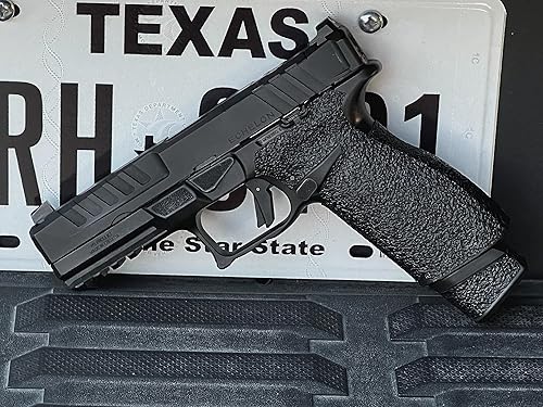 Miniatura 5 de Handleitgrips Cinta de agarre para pistola compatible con Springfield Ecelon - Cinta de agarre de pistola de papel de lija negra, fácil instalación,