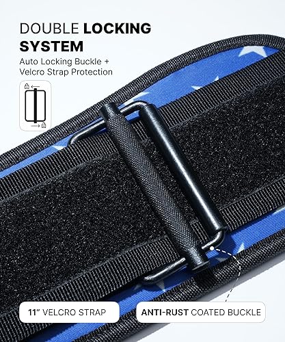 Miniatura 4 de DMoose Fitness Cinturón de neopreno para levantamiento de pesas, ajustable de 6 pulgadas, soporte de gimnasio para estabilidad y apoyo lumbar,