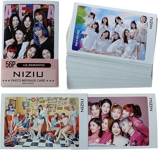 Amazon Niziu ニジュー グッズ フォトメッセージカード 56枚 トレカ カード ミニ ポストカード マコ リク リマ リオ マヤ ミイヒ マユカ アヤカ ニナ グッズ アイドル 芸能人グッズ 通販