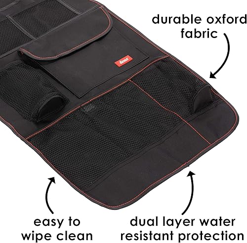 Miniatura 6 de Diono Stow n Go - Organizador de asiento trasero de automóvil para niños protector de asiento trasero con 7 bolsillos de almacenamiento 2 soportes