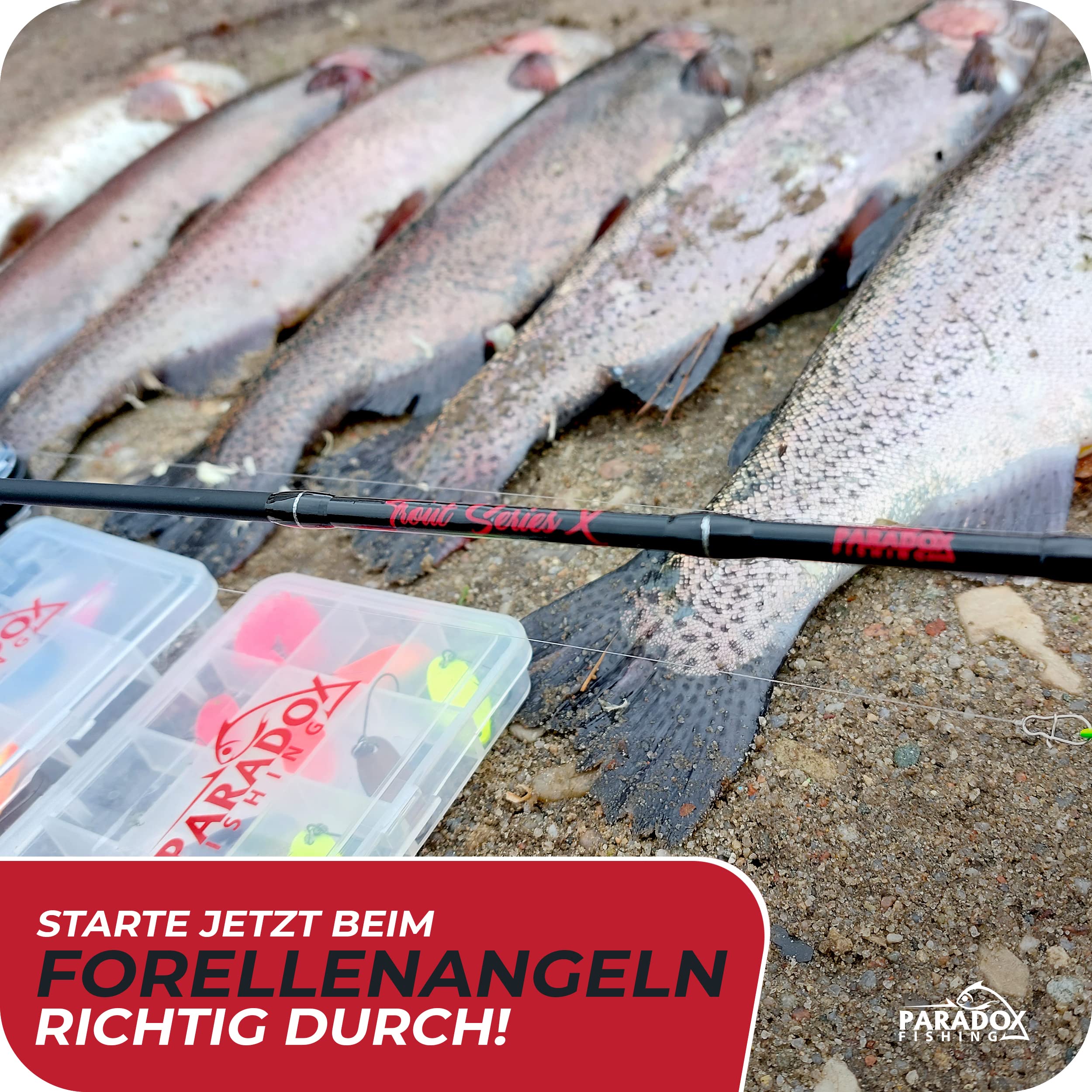 Paradox Fishing UL-Ruten Set I Trout Series X I 1,85m Wg. 1,2g-4g I Spoon Rute Forellenrute Ultralight Rute – UL Rute