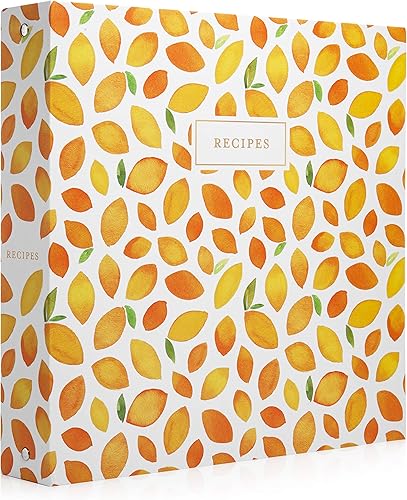 Vista 11 de Jot & Mark - Organizador de recetas con 3 anillos (Mise En place) 50 tarjetas de recetas de 4 x 6, separadores de página completa y protectores