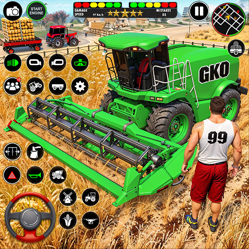 Tractor Driving Farming Game : Indian Vehicle Game Tractor Farming
