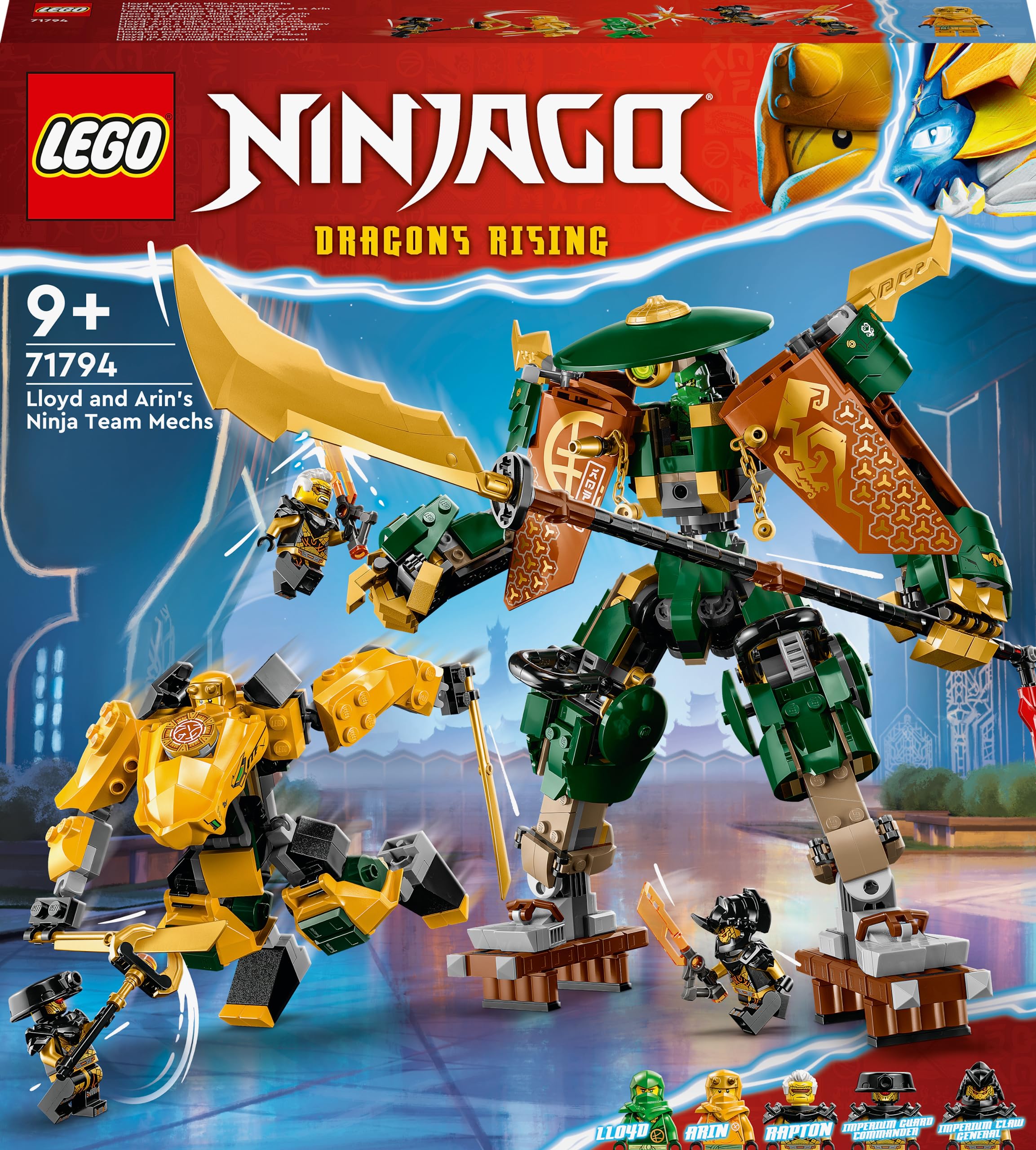 LEGO® NINJAGO® Lloyd and Arins Ninja Crew Roboter 71794 Spielzeug Building Kit (764 Stück)