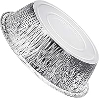 Vista 6 de Moldes de aluminio holandés de 10 pulgadas para horno, molde desechable para pasteles y sartenes de papel de aluminio extra profundas para hornear