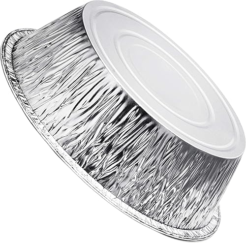 Miniatura 6 de Moldes de aluminio holandés de 10 pulgadas para horno, molde desechable para pasteles y sartenes de papel de aluminio extra profundas para hornear,