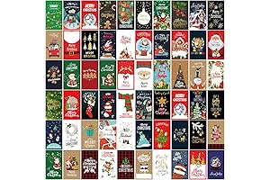 60 Christmas Mini Greeting Cards 2" x 3"