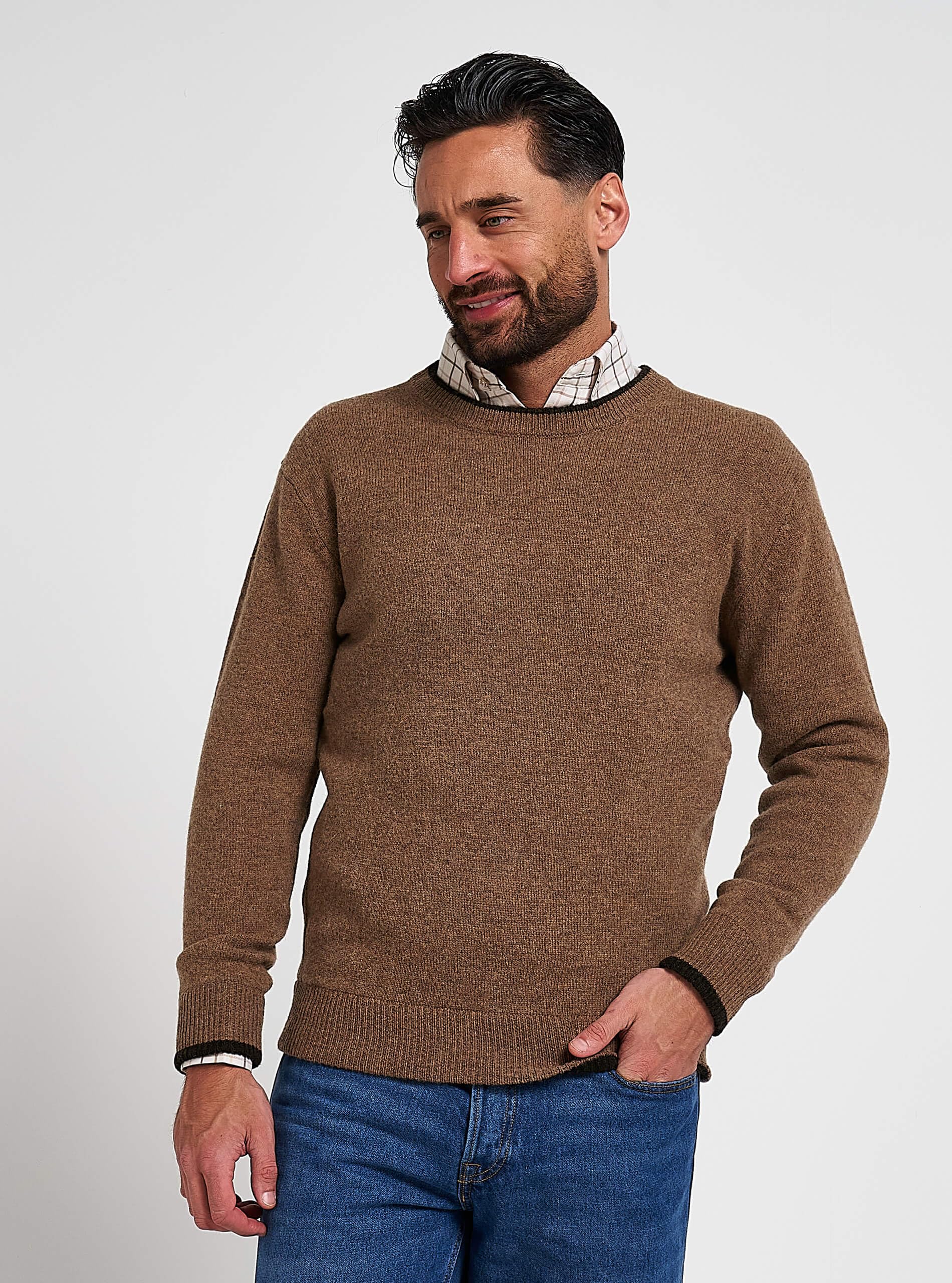 Jack Pyke Strickpullover aus 100% Lammwolle mit Rundhalsausschnitt
