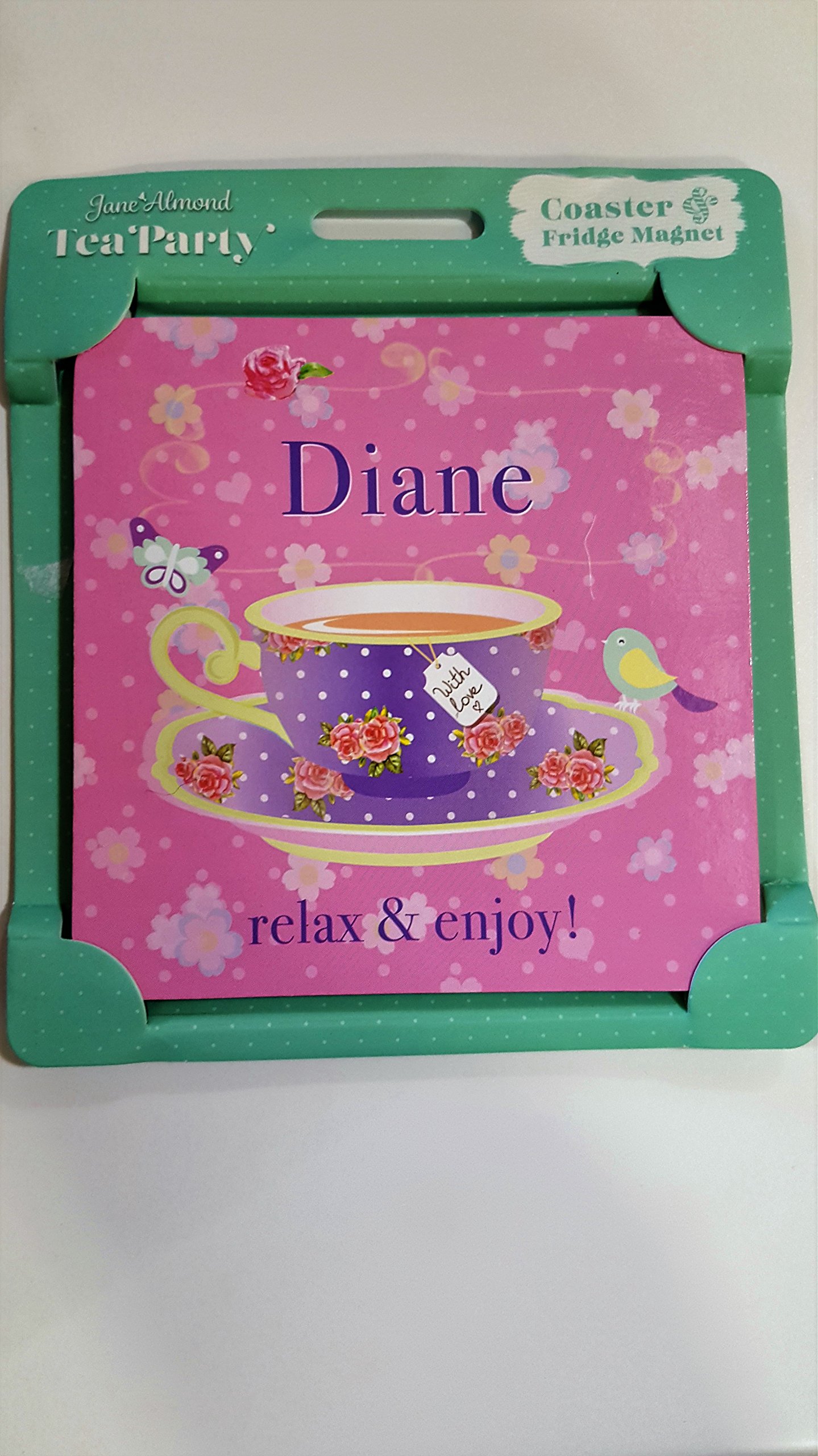 Diane tea party coaster fridge magnet