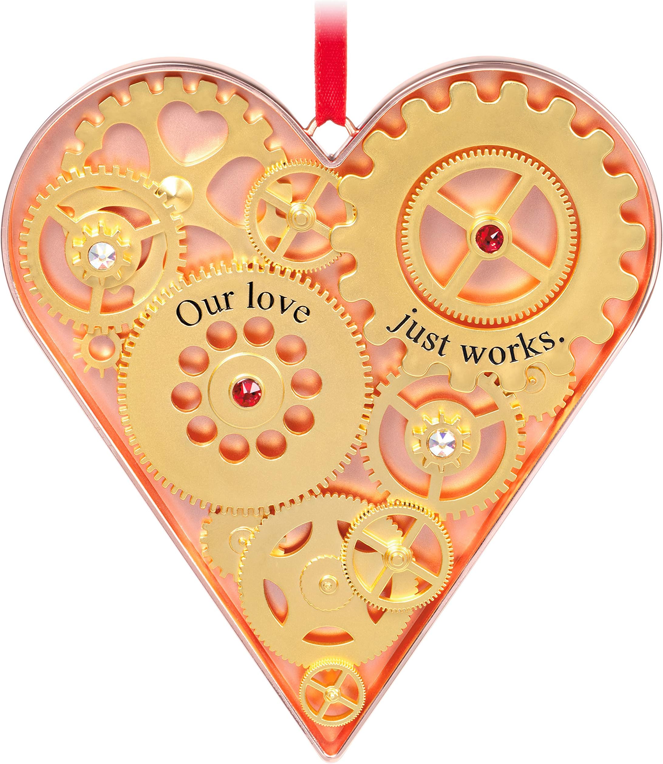 Christmas Ornament 2020 Our Love Just Works Gears Heart Metal