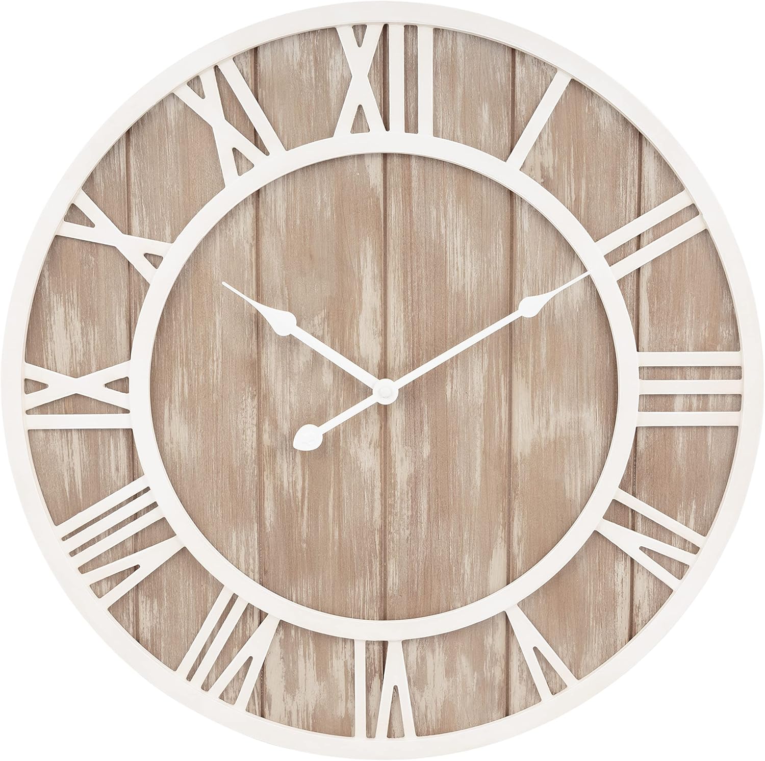 La Crosse Clock 404-3450 19.7-Inch Harper Wood Quartz Wall Clock, Brown 19.7 Inch Brown