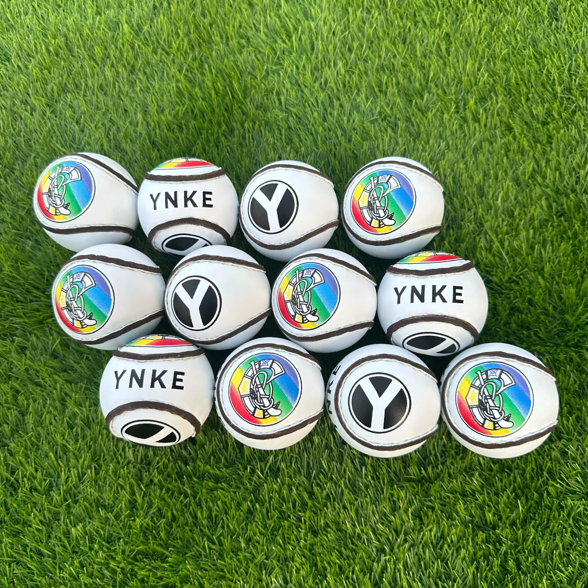 YNKE Camogie Hurling Balls Sliotars GAA Irish Ladies Sliothars (12 Sliotar) (White)
