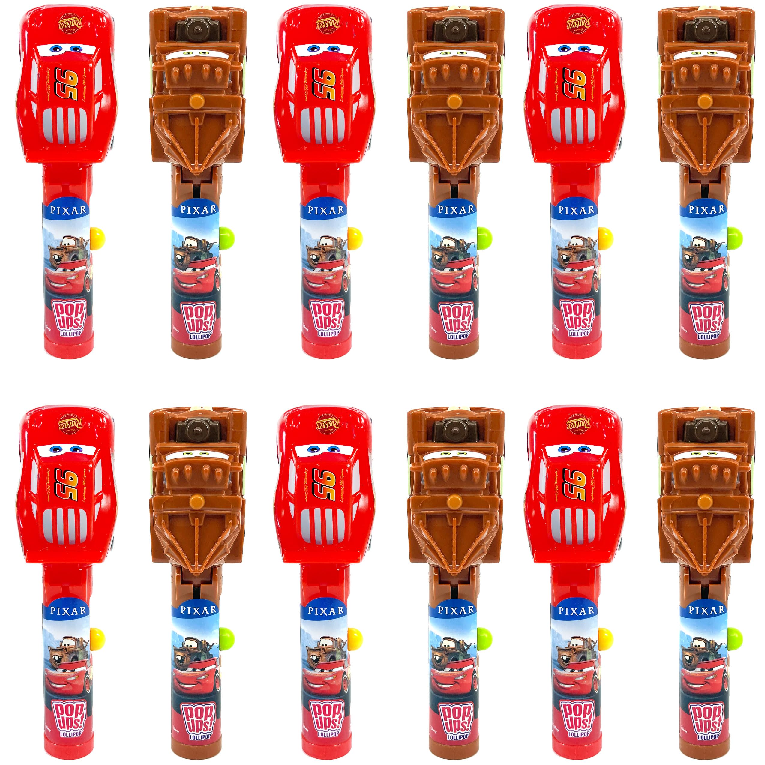 Amazon.com : Pop Ups! Cars Lollipop Holders - Mater and Lightning