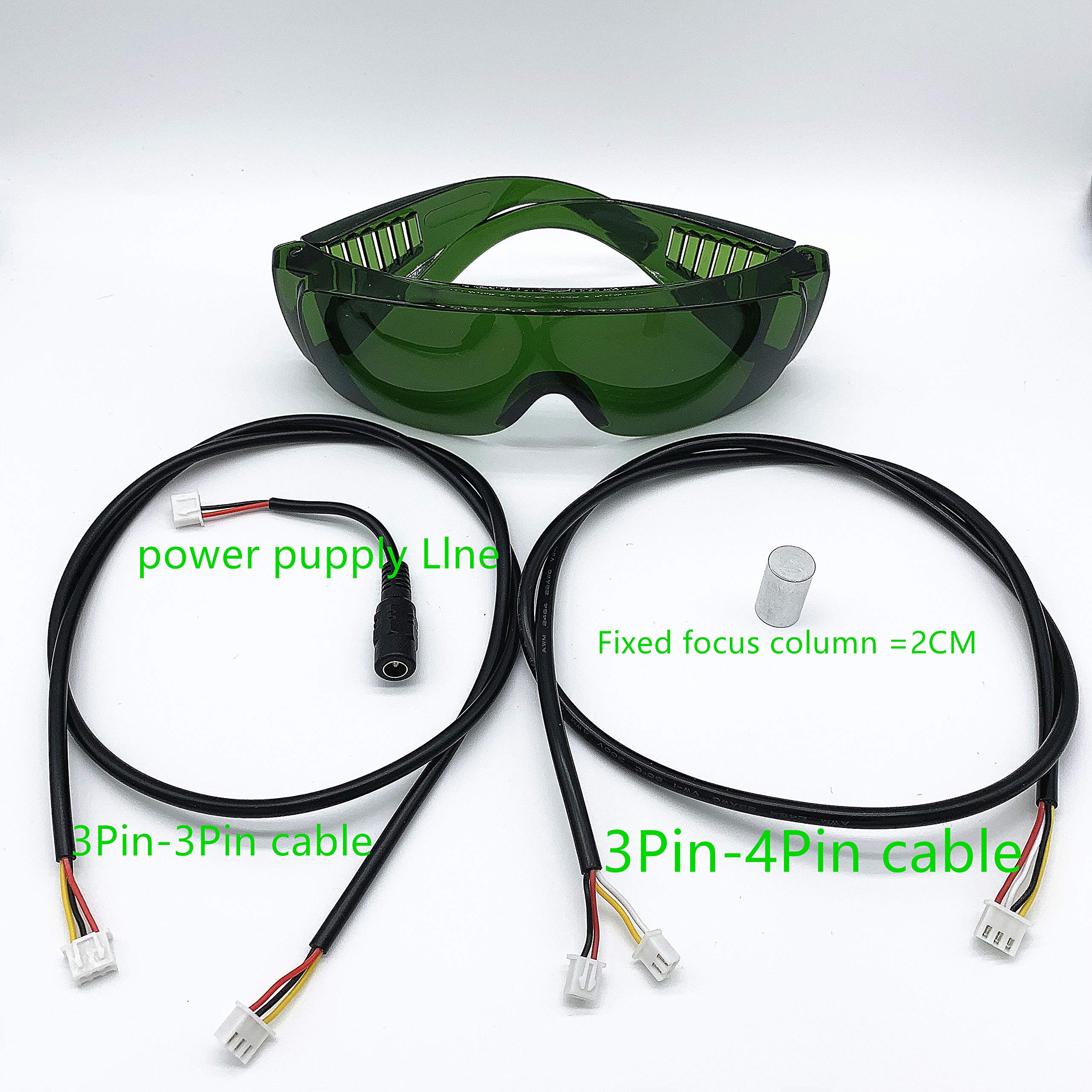 (40) Cabezal láser, módulo láser azul, grabado ultrarrápido de acero inoxidable y metal oxidado, alta transmitancia, con PWM TTL
