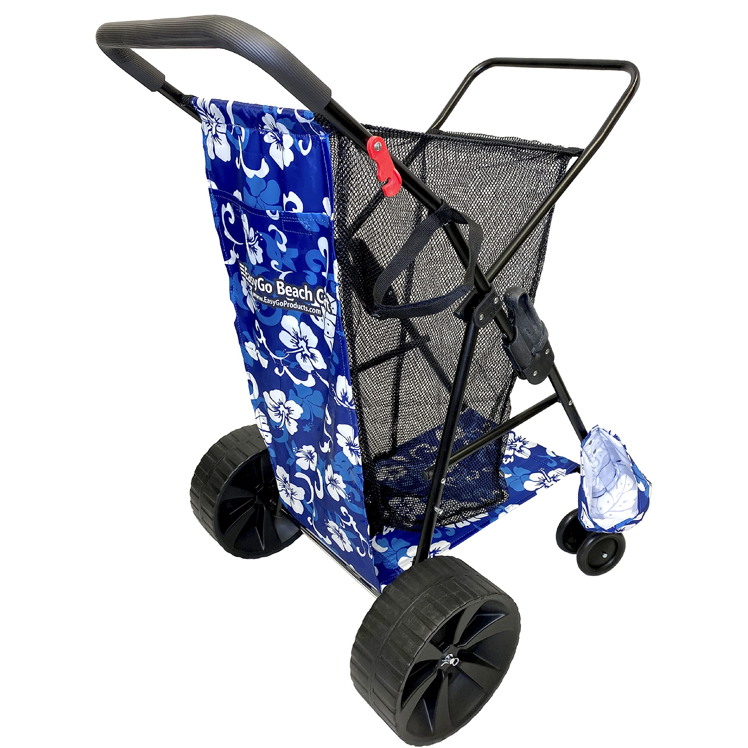 Buy EasyGo Beach Cart Heavy Duty Folding Design Large Wheels for Sand Holds 4 Beach Chairs