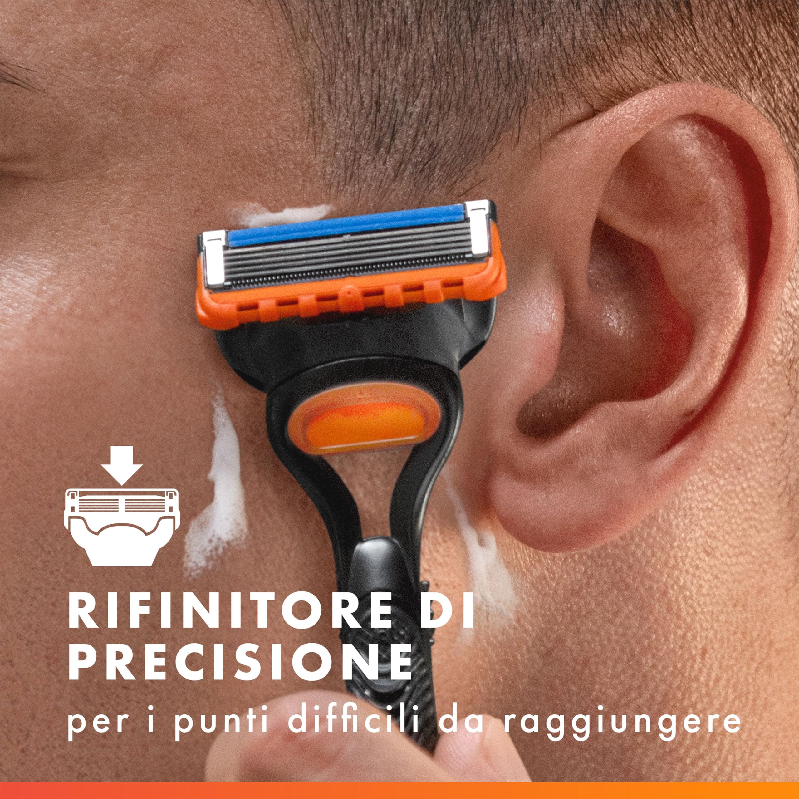 Gillette Fusion5 12 Lamette di Ricambio per Rasoio, Con Striscia lubrificante per una Scorrevolezza Fluida e 5 Lame per una Rasatura Profonda e Duratura, Lamette Rasoio Barba Gillette