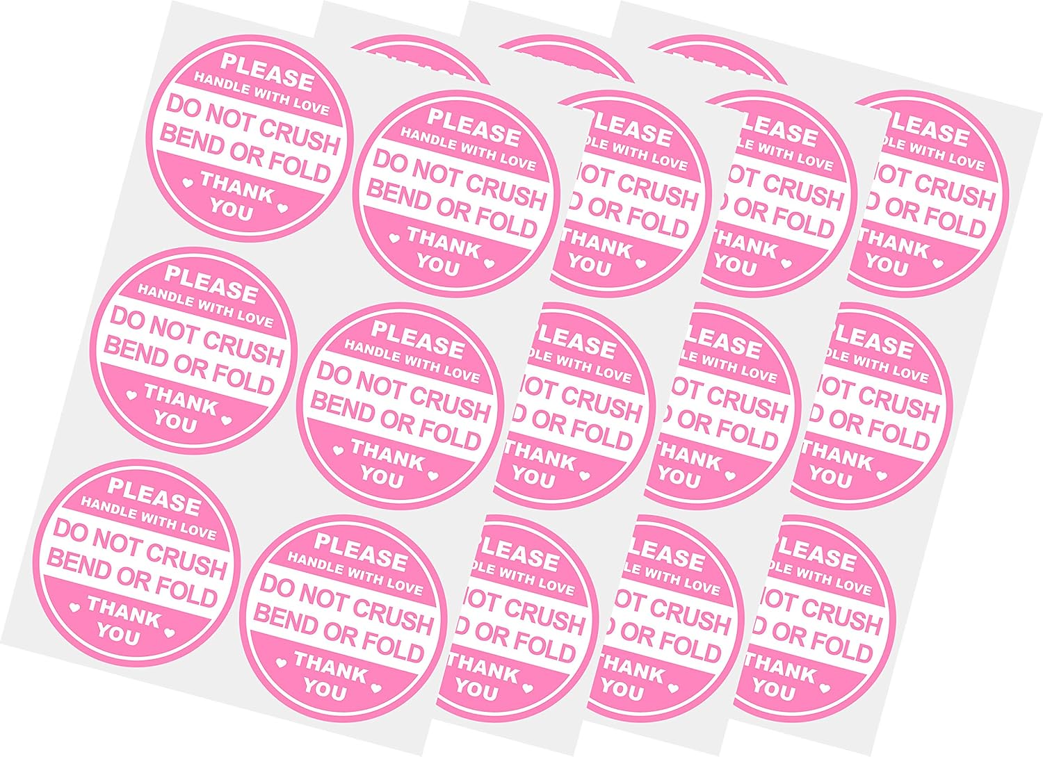 2 inch 300 PCS Pink Do Not Crush Bend or Fold Stickers for Shipping image 3
