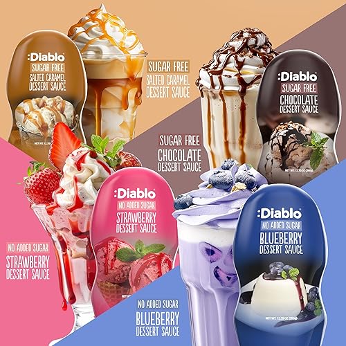 Miniatura 5 de Salsa de postre de arándano Diablo Sin azúcar añadida Sin gluten Apto para diabéticos Disponible en cesta - Perfecto para regalos 350g 12.35oz