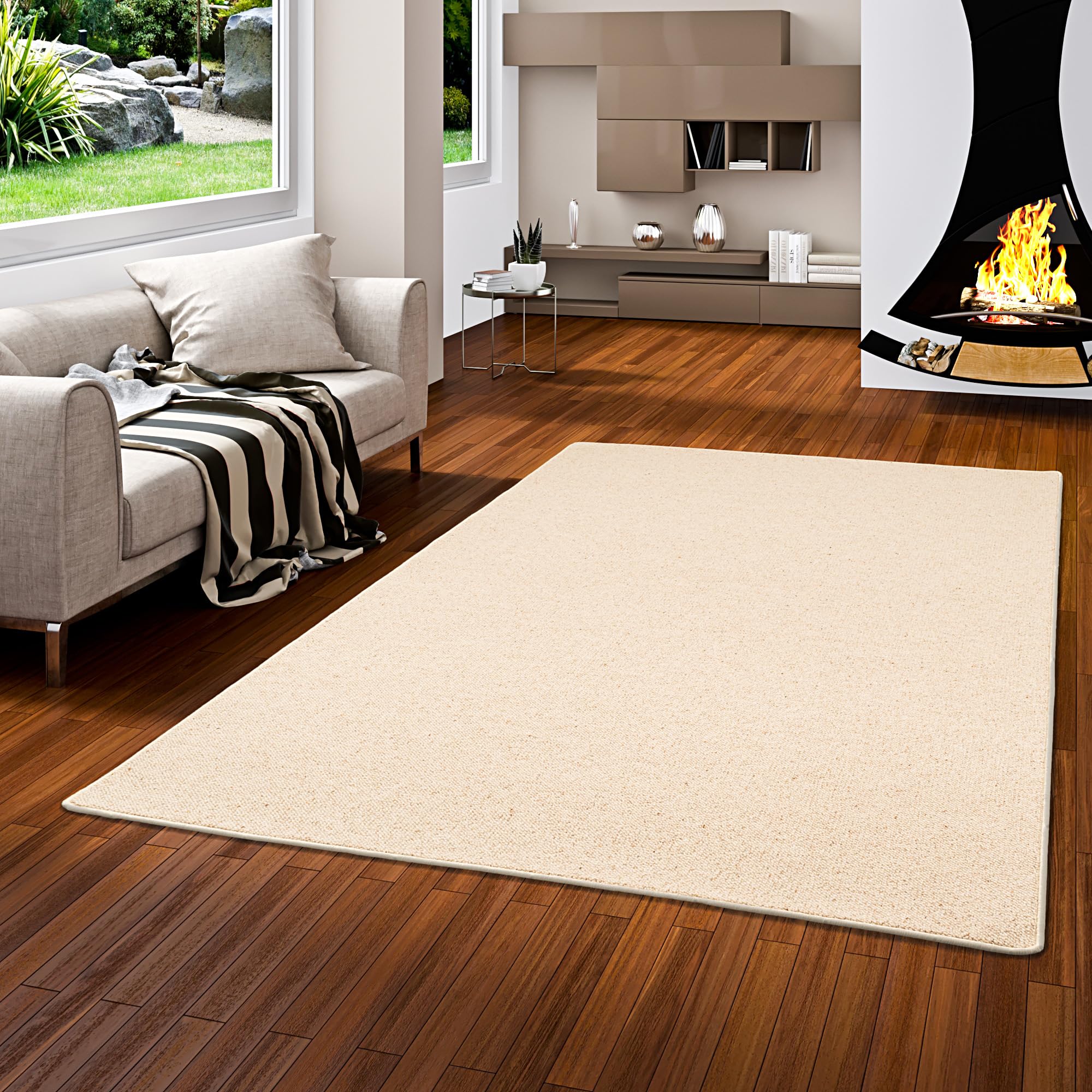 Snapstyle Berbère - Tapis en Laine Naturelle - Beige - 17 Tailles