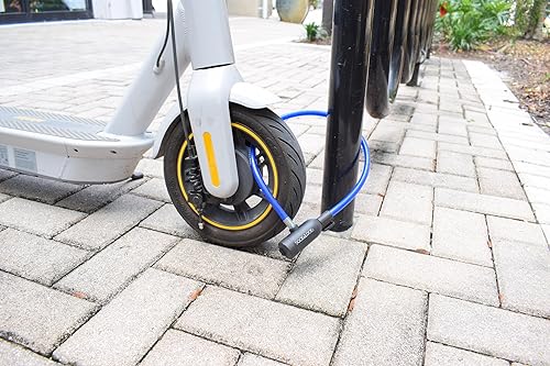 Miniatura 9 de DocksLocks Juego de candado de cable para bicicleta con cerradura de llave, soporte de montaje, seguridad antirrobo portátil y compacta para