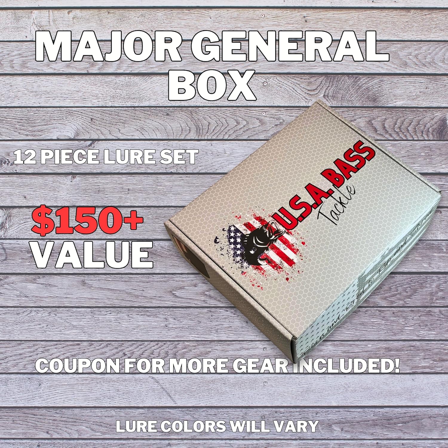 5 Star Freshwater Fishing Kit, Lures for Bass (Major General)